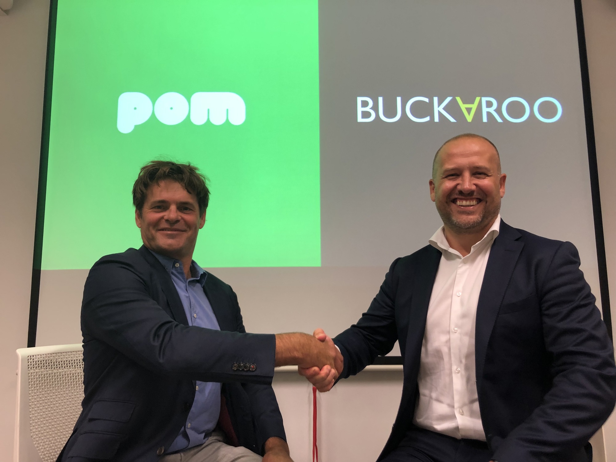 Johannes Vermeire (CEO of POM) and Alexander van Leeuwen (Relationship Manager at Buckaroo)